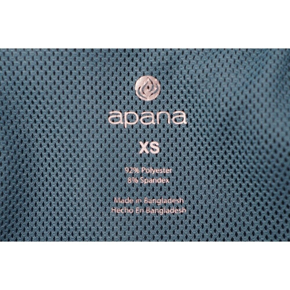 Apana Jacket Women Extra Small‎ XS Blue Zipper Pockets Activewear Long Sleeve - Picture 3 of 11